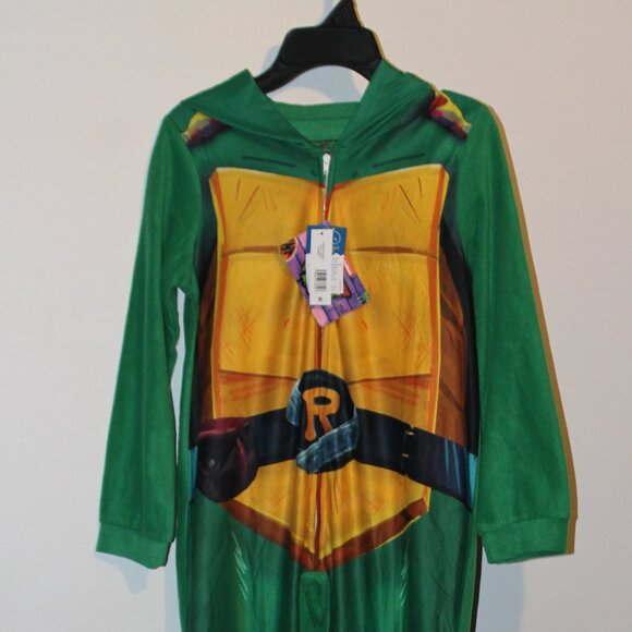 Teenage Mutant Ninja Turtle Mayhem One Piece Hoded Pajamas (Size 10) (NWT) - Picture 1 of 6